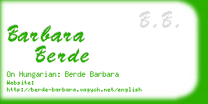 barbara berde business card